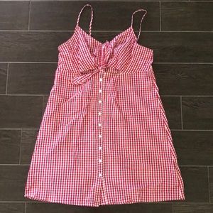 Red gingham dress